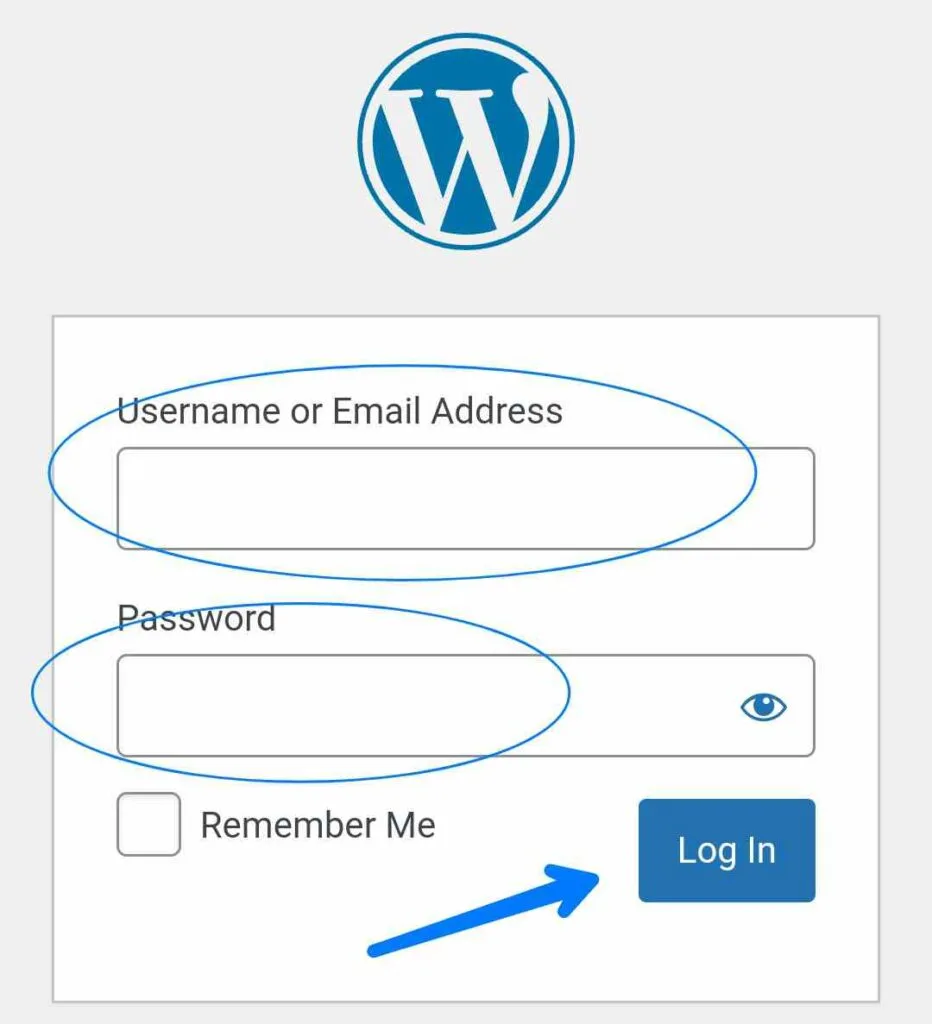  WordPress login