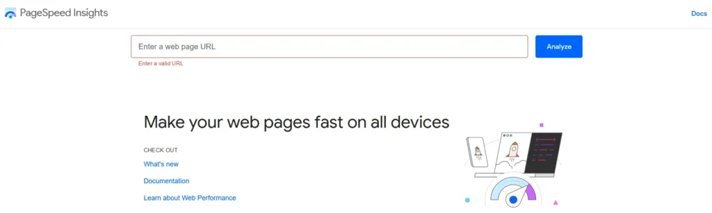 Page speed insights